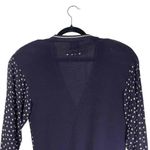 Evan Picone Women's Vintage 80s Navy White Preppy Twee Button Up Cardigan Small Photo 9