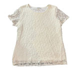 Calvin Klein Plus Size Crew Neck Short Sleeve Lace Top Size XL Photo 4