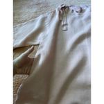 Blush Pink Linen Tunic Women’s Short Sleeve Top Bow Tie Neck Minimalist L/XL Pink Size L Photo 5