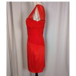 Paul Smith Black Label Silk Sleeveless Ruched Dress Red Size 46 Photo 15