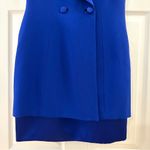 Kenar Vintage Ann Tjian for Dress Sleeveless Tuxedo blazer mini dress Blue Photo 2