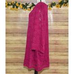 Catherine's Plum Magenta Blouse Top Size 4X Lacey Floral Pattern Stretch Purple Photo 5