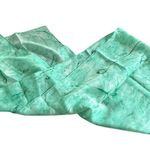 Watercolor green tie dye 100% silk neck scarf handbag wrap long scarf Photo 1