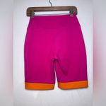 STAUD  NEW Vibrant Pink and Orange Women's Stretch Shorts Size Small Photo 1