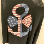 USA Flag Anchor Black Tank Top Medium Photo 5