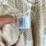 Donna Morgan Women’s Ivory Floral Crochet Lace Bell Sleeve Dress Sz 10 Photo 8