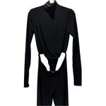 LaQuan Smith NWOT Turtleneck Jumpsuit With Cut Out Hip Detail Black Size Large Photo 7