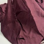 Joie Imperfect  long sleeved smocked top sheer overlay/sleeves deep wine large Photo 12