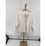 Aerie white lace up long sleeve pullover size XS Photo 10