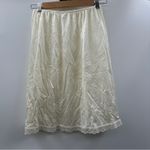 Vintage Warner's Off White‎ Ivory Lace Trim Slip Mini Skirt Size L White Size L Photo 1