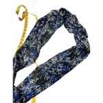 Sheer blue and black floral scarf ring scarf Photo 2