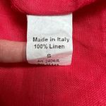 Terzo Millennio Linen Dress Womens Small Coral Red Ruffle Lagenlook Tank Italy S Photo 8