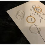 Boutique Sparkling Yellow Gold Plated 925 Margarita Chain‎ Flexible Ring, Sz 6.5 Photo 2