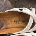 Betula by Birkenstock Vinja White Patent Crisscross Sandals Size 8 Photo 1