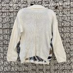 Vintage 90s Maggie Lawrence art deco argyle knit granny sweater SMALL Photo 2