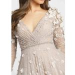 Mac Duggal Evening - 67387D V Neckline 3D Floral Lace A-Line DressMAC DUGGAL H Photo 3