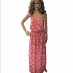 Tulle Size Medium Dark Pink Floral Maxi Dress Photo 3