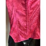 Pink & Black Fredricks of Hollywood M Lace Floral Corset Top Size M Photo 5