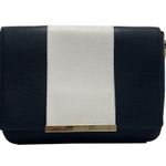 Ripani Italian Leather Handbag Purse Shoulder Bag Navy Blue white Nautical Photo 2