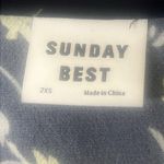 Sunday Best Floral Puff Sleeve Mini Dress Black Yellow Print Size 2XS Blue Photo 5