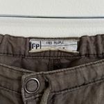 Free People 100% Linen Cargo Patchwork Pants Size Medium green taupe boho baggy Photo 4