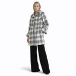 Centigrade Houndstooth Wool Blend Peacoat Black White Women’s L Size L Photo 1