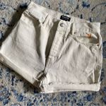 PacSun Playboy Shorts cream Denim 90s Nature Girl boyfriend Button Fly cut offs Photo 6