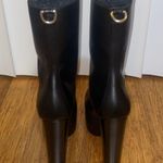 Saint Laurent Cherry Lace-up Platform Bootie in Smooth Leather Size 38 Photo 6