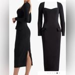 House Of CB NWOT  Ella Long Sleeve Midi Black Dress sz L   A-C cup Photo 2