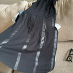 BCBGMAXAZRIA Genuine leather cowl neck black dress size xs NWOT could be a prom dress too Photo 11
