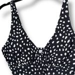 Leilani womens sz 8 black one piece white spots adjustable straps removable pads Photo 1