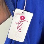 Lele Pierce Mini Dress Large Blue Scoop Neck Open Back Bow Summer Party‎ NWT Photo 5