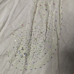 Vtg Y2K Jacques Ruc Spring Green Fairycore Embroidered Draped Hem Maxi Dress L Size L Photo 2