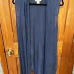 Cynthia Rowley Linen Blue Sleeveless Cardigan Vest Photo 1
