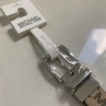 Michael Kors MK Monogram Reversible Leather Belt, Size M, NWT Photo 7