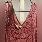 Indigo Blue 2 Piece  Lace Kaftan Dress in Dusty Rose Photo 2