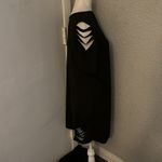 SheIn Ripped Distressed Black T-Shirt Dress Tunic M Bikercore Rocker Grunge Punk Photo 2