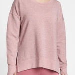 Athleta  Balance Pullover Pink Speckled Victorian Berry Sweatshirt Top Small Photo 0