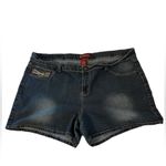 Red Rivet Embroidered Back Pocket Size 26W Jean Shorts Blue Photo 1