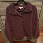 Cable & Gauge  Maroon Sherpa Jacket Photo 0