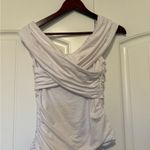 Abercrombie & Fitch White Off-Shoulder Crop Top Photo 1