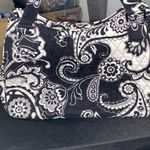 Vera Bradley  MIDNIGHT PAISLEY DESIGN Floral Black and White Women's PURSE Photo 5