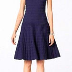 Michael Kors  - Navy One Shoulder Pleated Mini Dress - NWT Size Small Photo 0