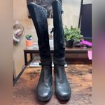 UGG  Lesley Tall Leather Wedge Boots. Black Size 6 Photo 8