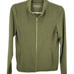 Beyond Yoga Olive Green Zip Up Jacket Athleisure Fitted Pilates Gym Size Medium Photo 0