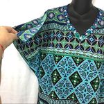 Chico's Chico’s Black Label Blue Green & Black Tunic Top Size 00 XS 2 Photo 3