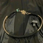 Kensie New with tags  black draped snake chain halter dress in size 2 Photo 7