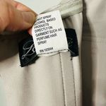 La Femme Pleated Bodice Strapless Silver Satin High Slit Gown Dress size 12 Photo 12