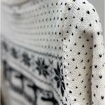 POL  Black and White Reindeer Sweater. Photo 5