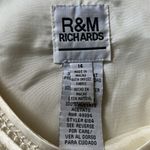 R & M Richards Cream Pantsuit with embroidered tank sheer jacket and pants Photo 2